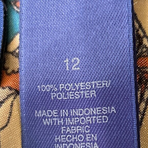 JH Collectibles SZ12 Multi Color Wallpaper Print Silky Skirt Art Deco Old $ Boho - Picture 7 of 8